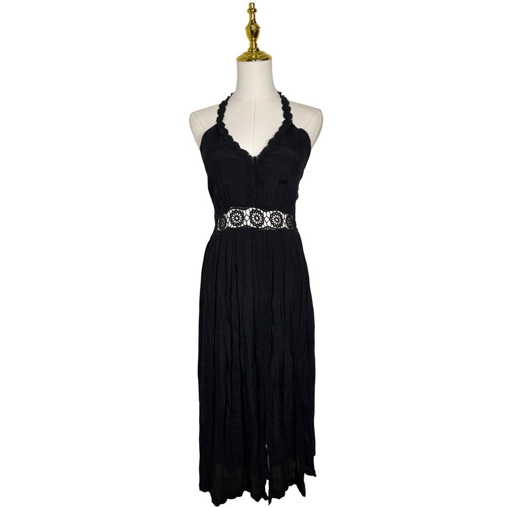 azúcar black lace maxi dress flowy boho coquette chic festival granola y2k goth